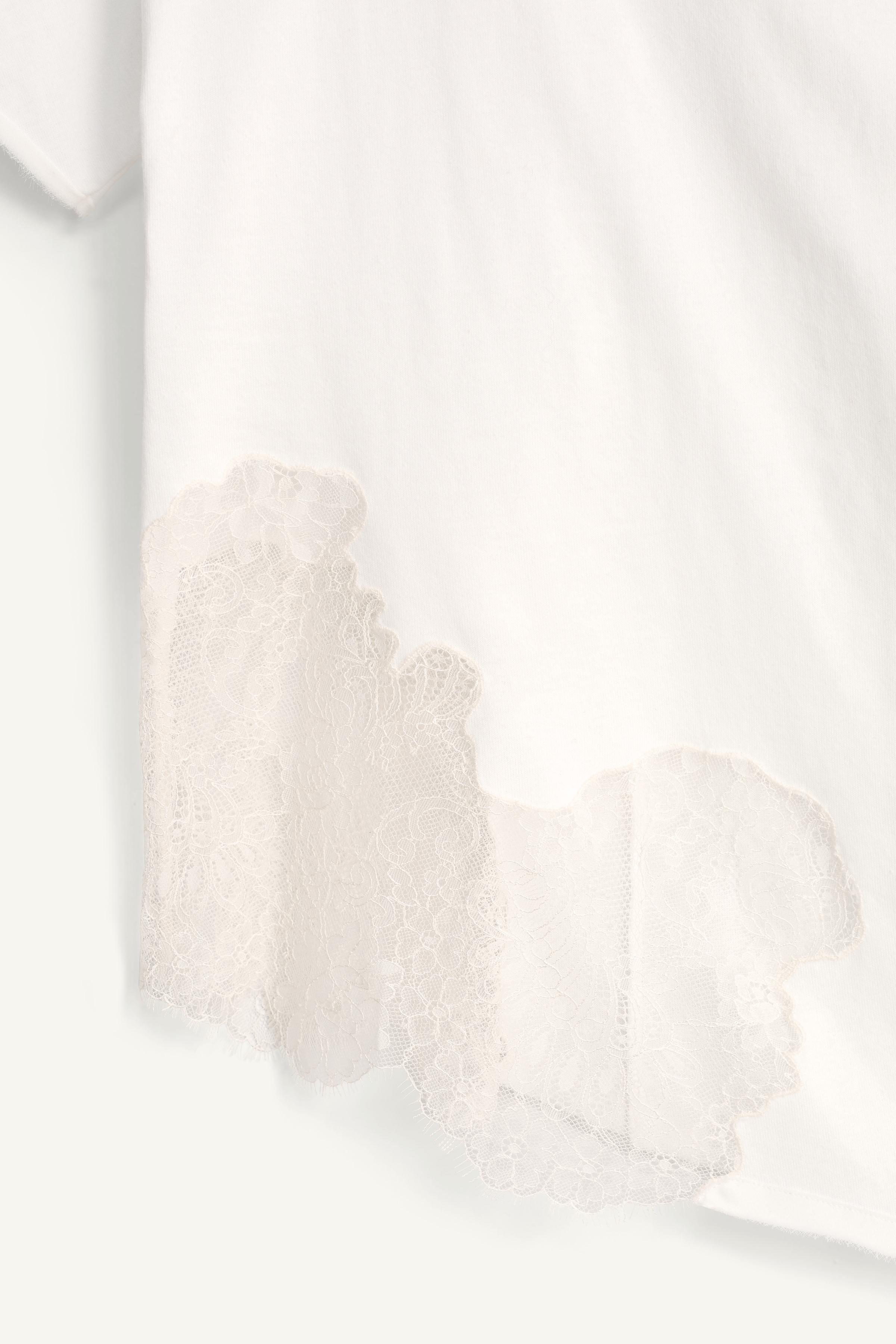 LIMITED EDITION ASYMMETRIC LACE T-SHIRT